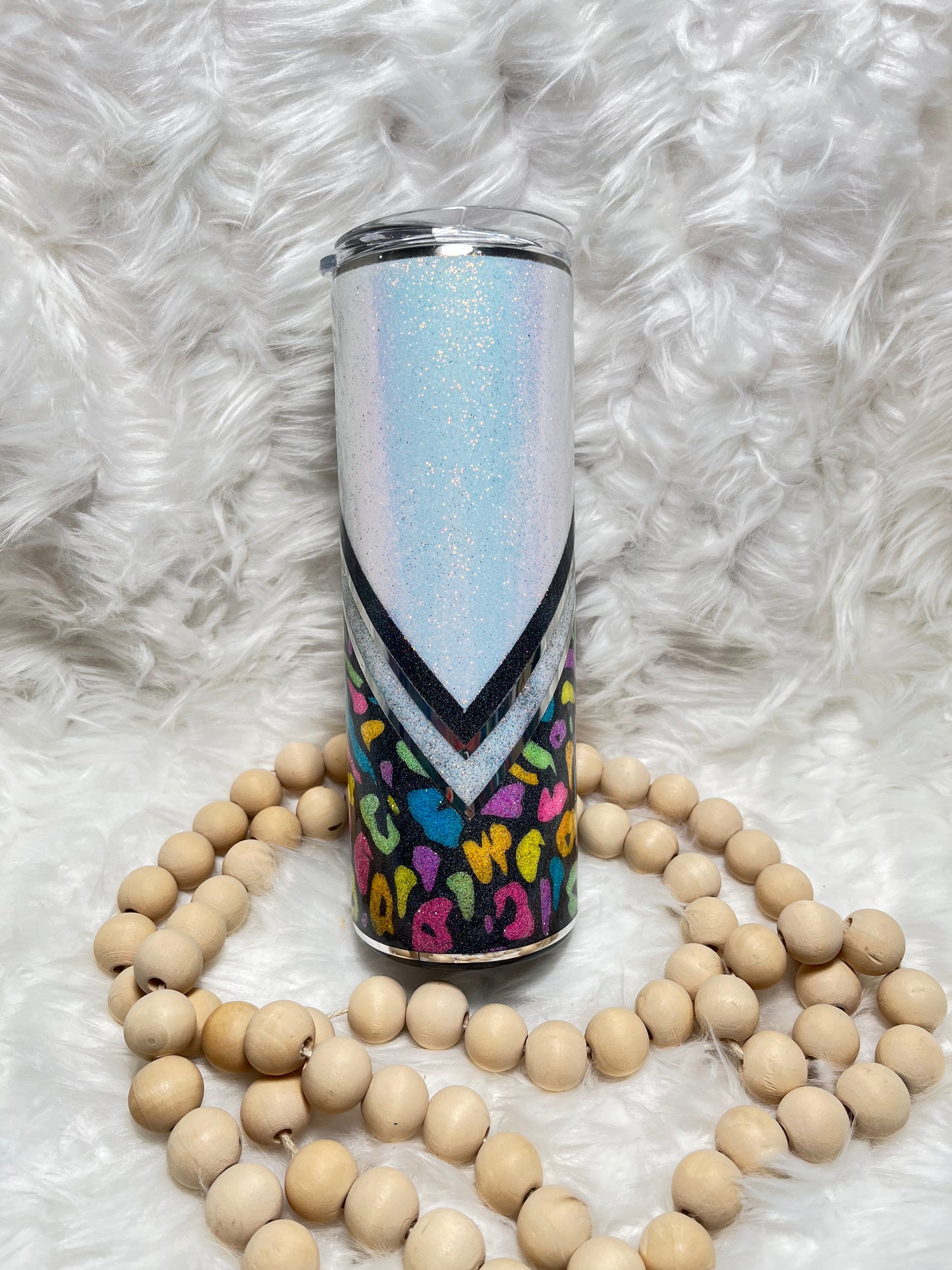 RTS {Neon Leopard V Split} 20oz Tumbler