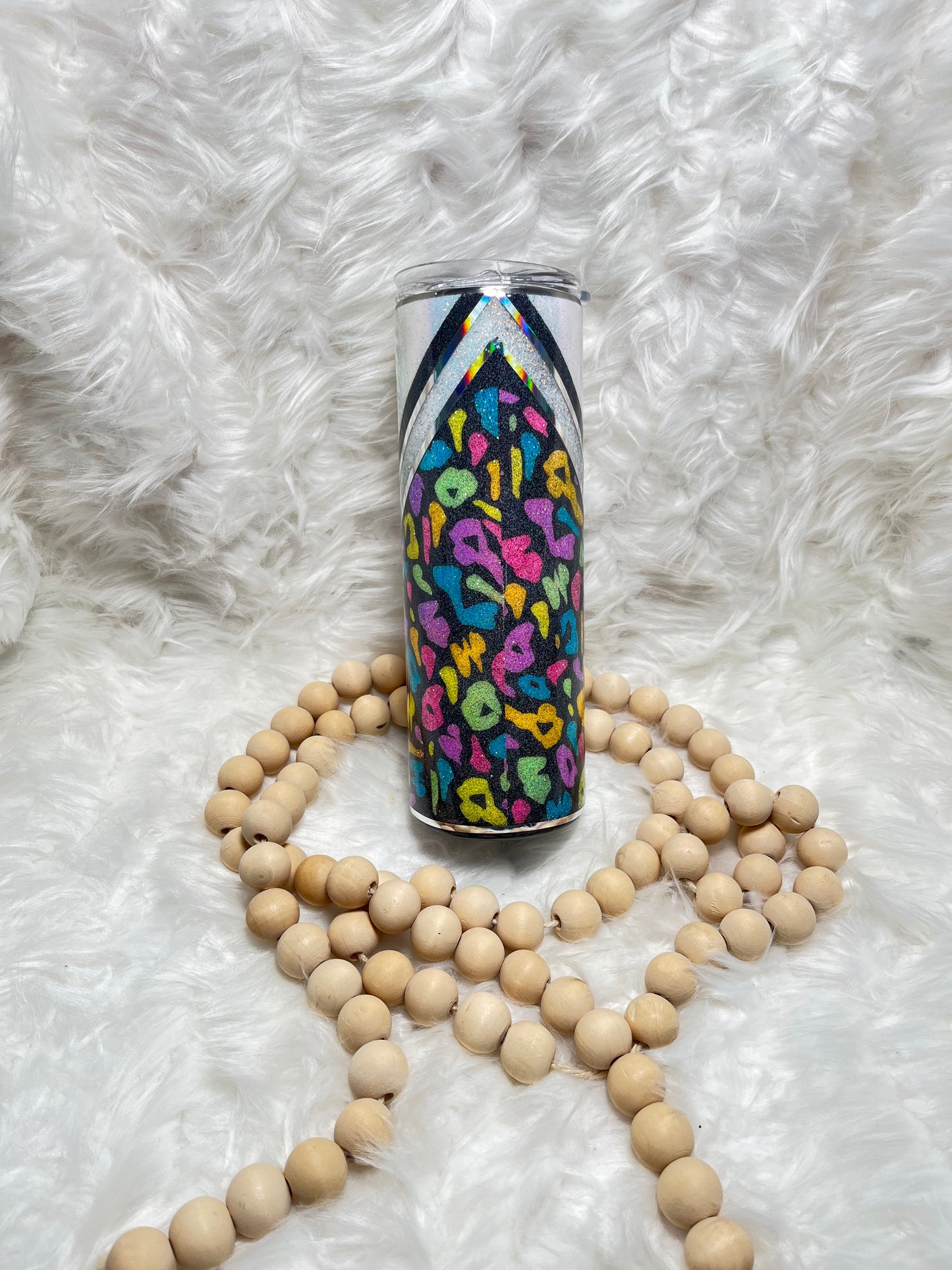 RTS {Neon Leopard V Split} 20oz Tumbler