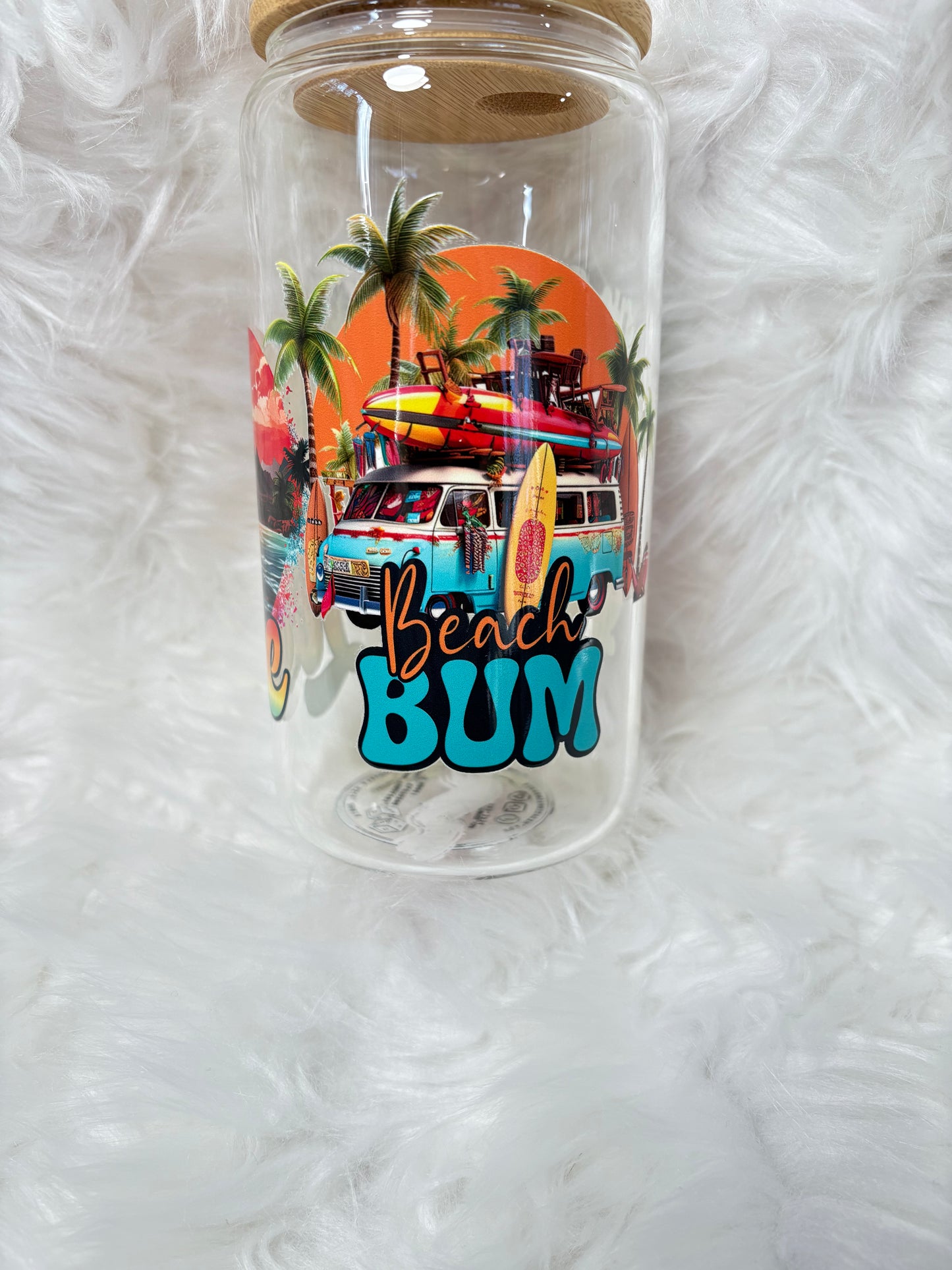 RTS Glass 16oz Tumbler {Beach Bum}