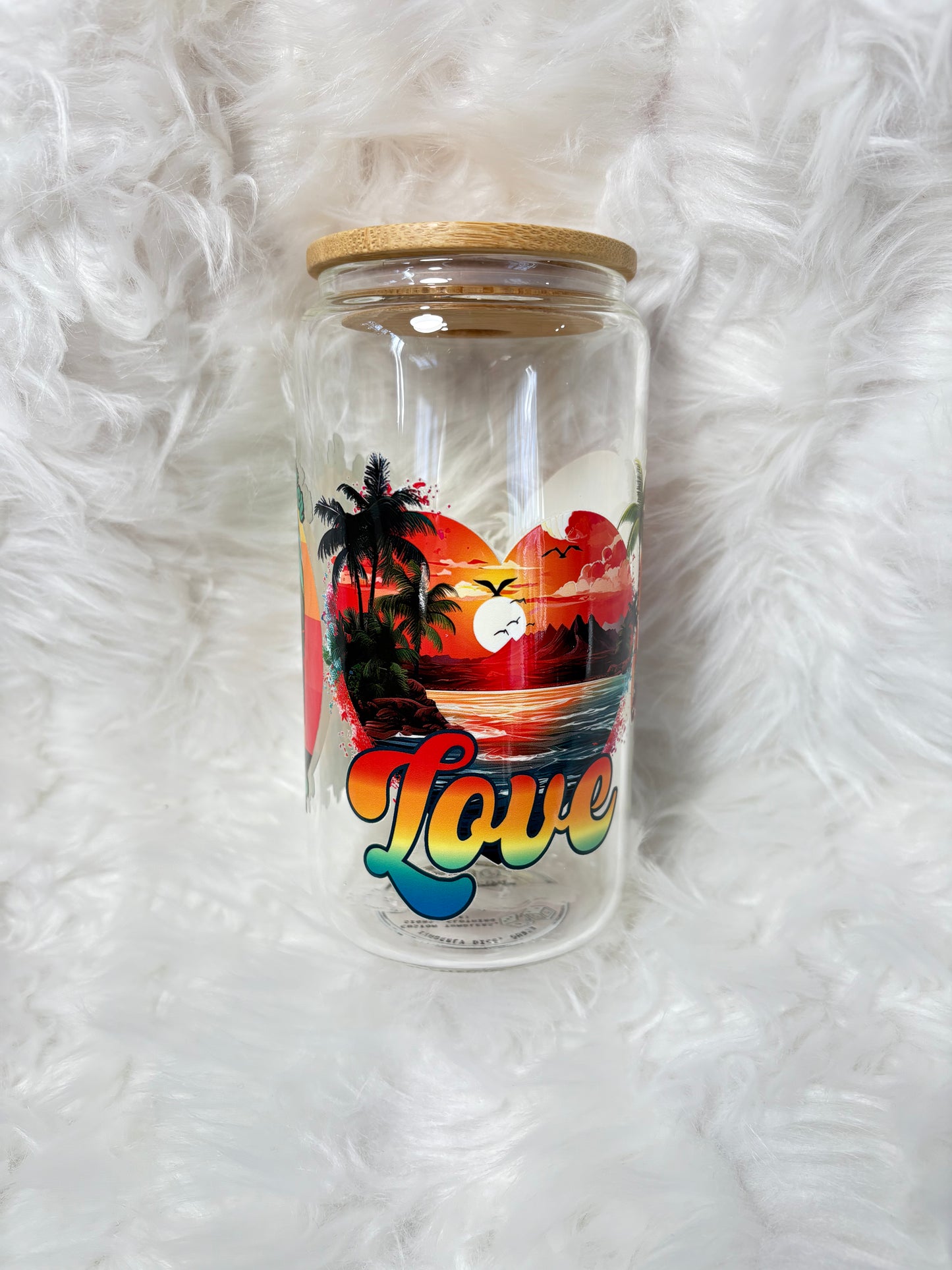 RTS Glass 16oz Tumbler {Beach Bum}