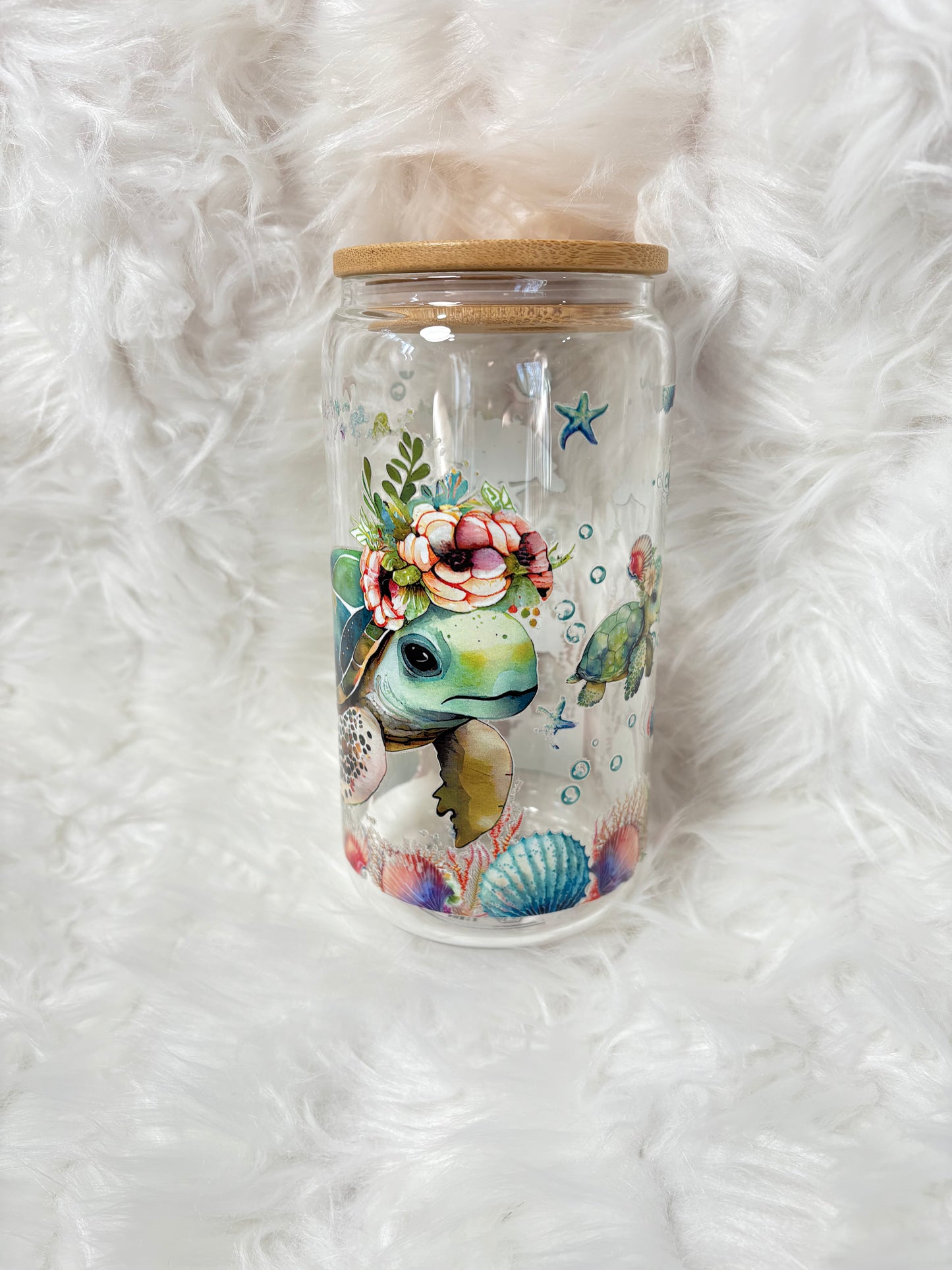 RTS Glass 16oz Tumbler {Turtles}