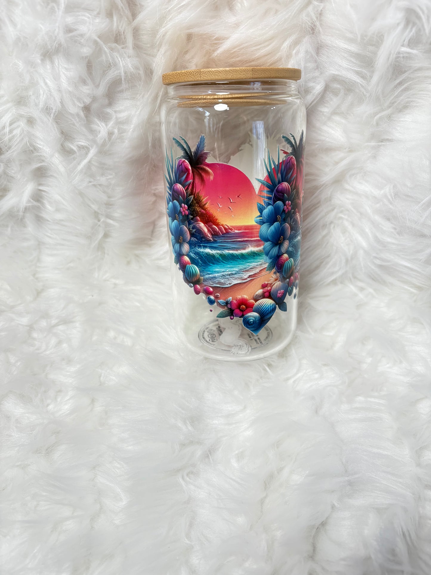 RTS Glass 16oz Tumbler{Life is Better at the Beach}